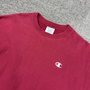 VTG Champion Reverse Weave Crewneck Sweatshirt Adult XL Red Burgundy‎ Blank